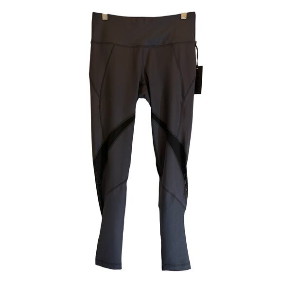 NEW Vina Women’s Small Black Leggings Mesh Cutout Yoga Running Pocket NWT - Picture 1 of 8